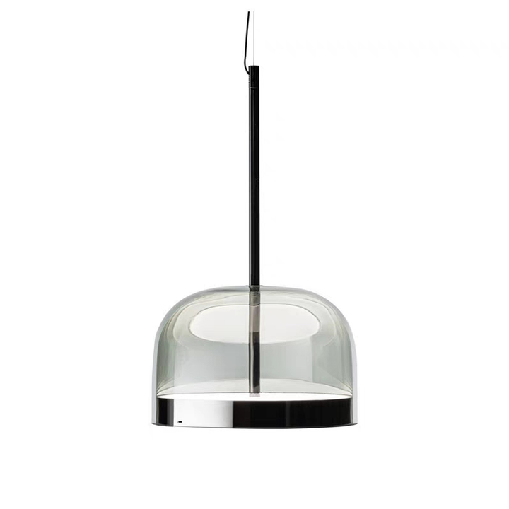 Pendants Shine Pendant Lamp Smoke Glass Black Frame