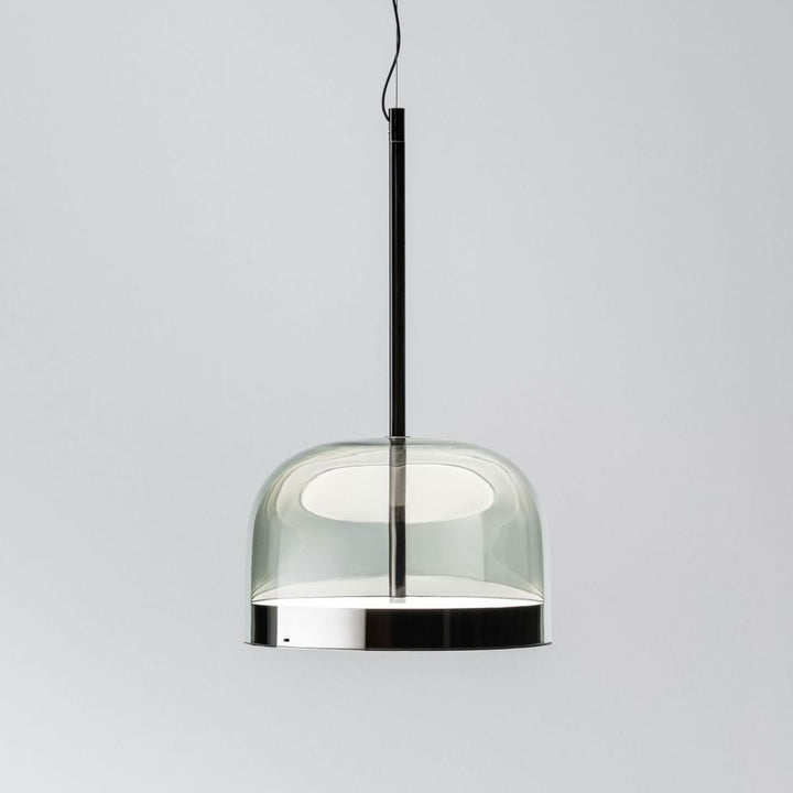 Pendants Shine Pendant Lamp Smoke Glass Black Frame