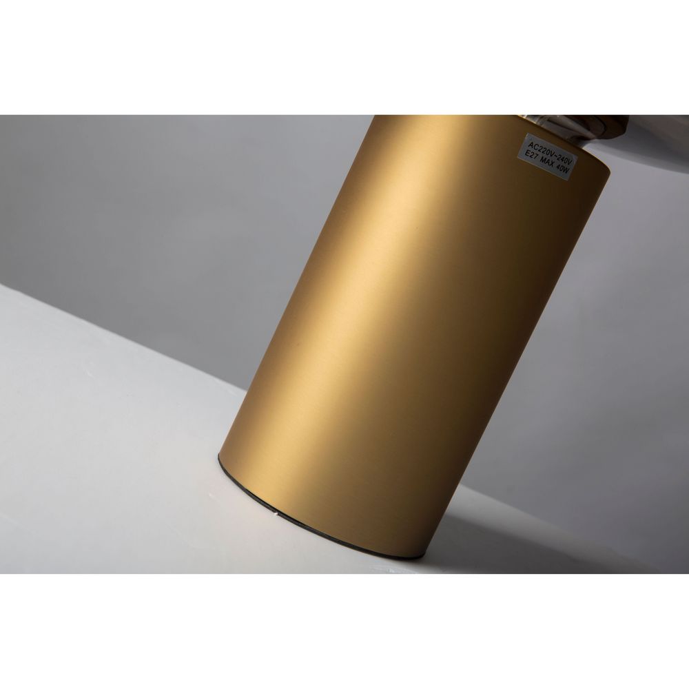 Table Lamps Glow Table Lamp Tall Smoke Glass Matte Brass Frame
