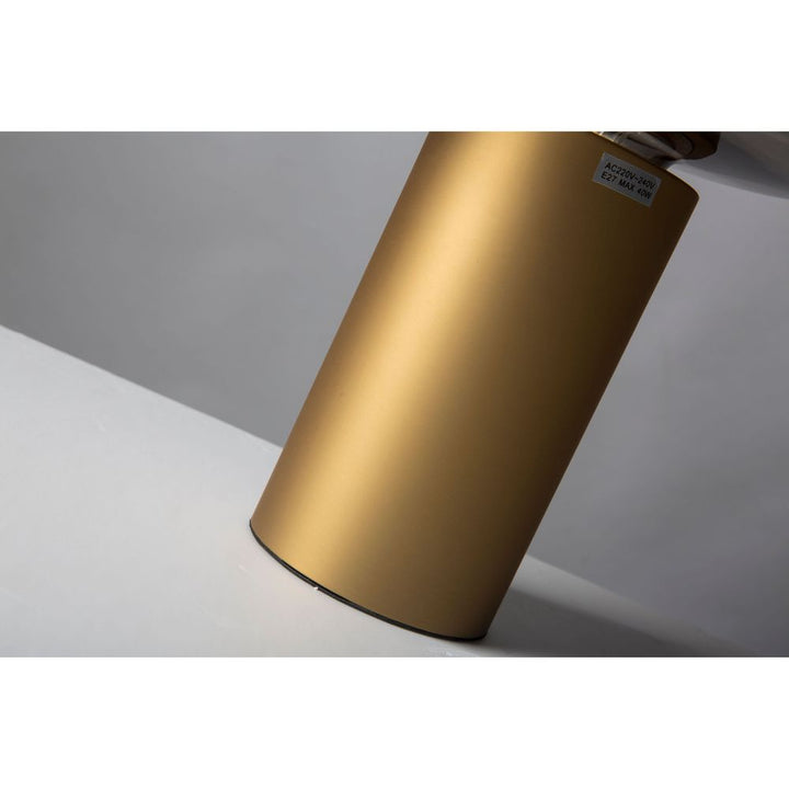 Table Lamps Glow Table Lamp Tall Smoke Glass Matte Brass Frame