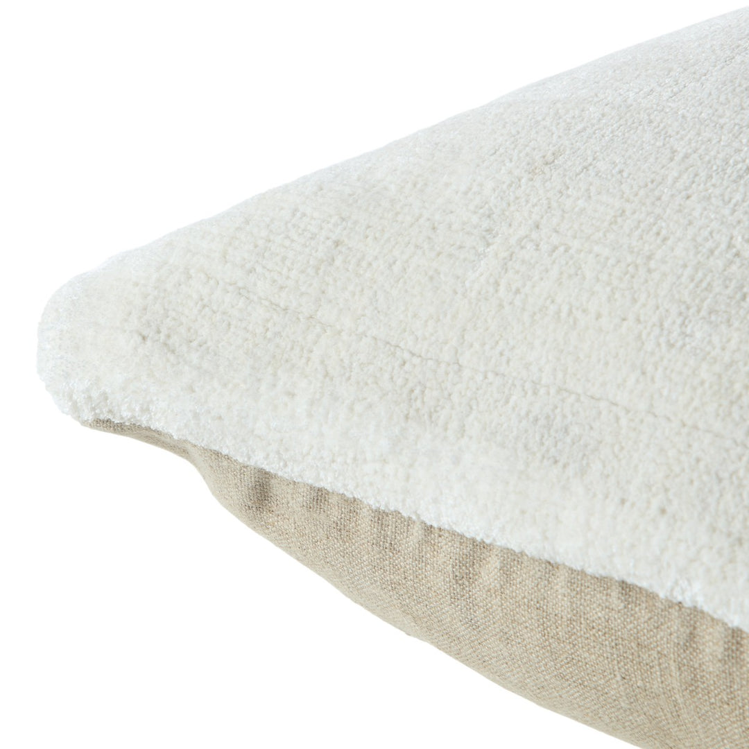 Jaipur Living Illumine Solid Ivory Pillow Cover (24" Square)