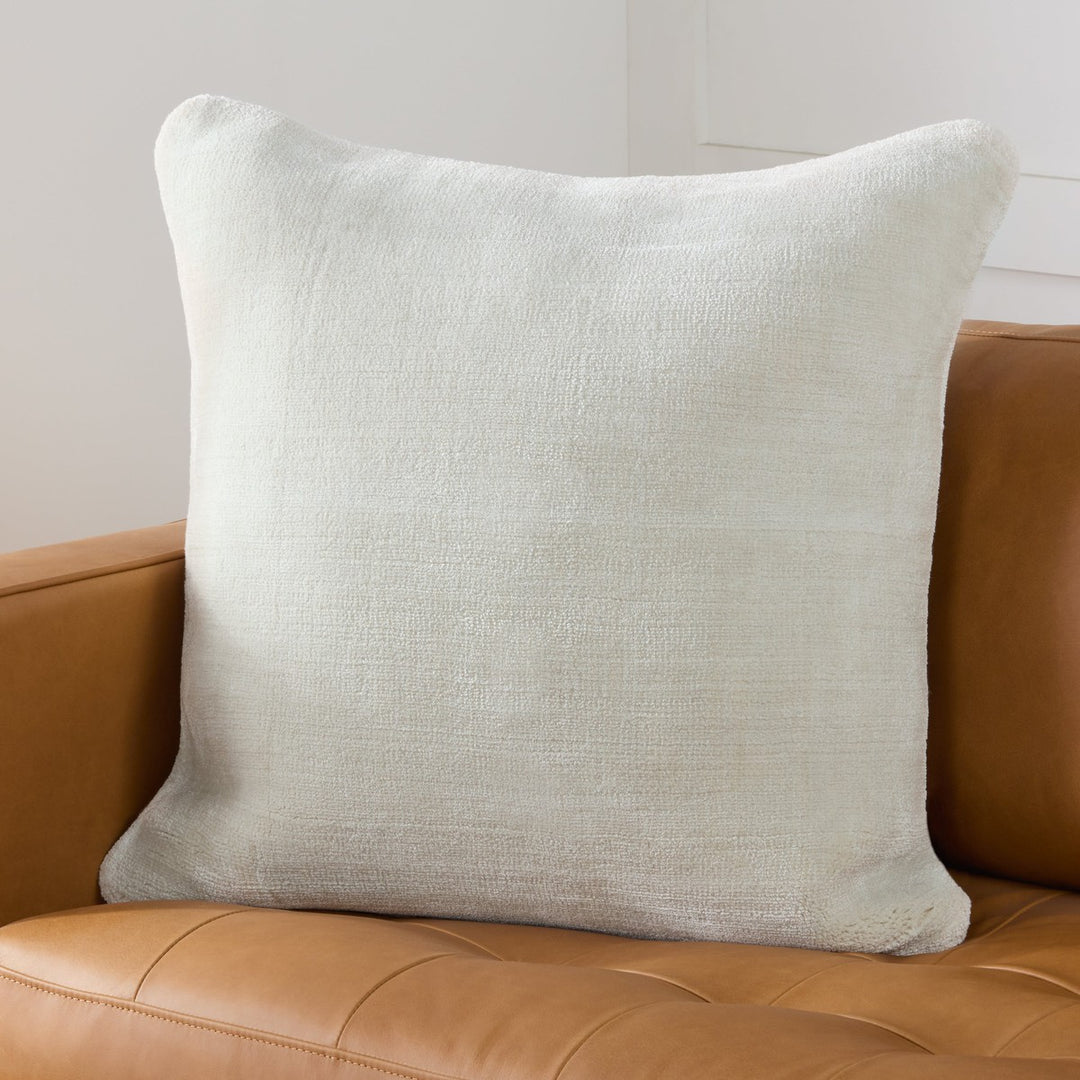 Jaipur Living Illumine Solid Ivory Pillow Cover (24" Square)