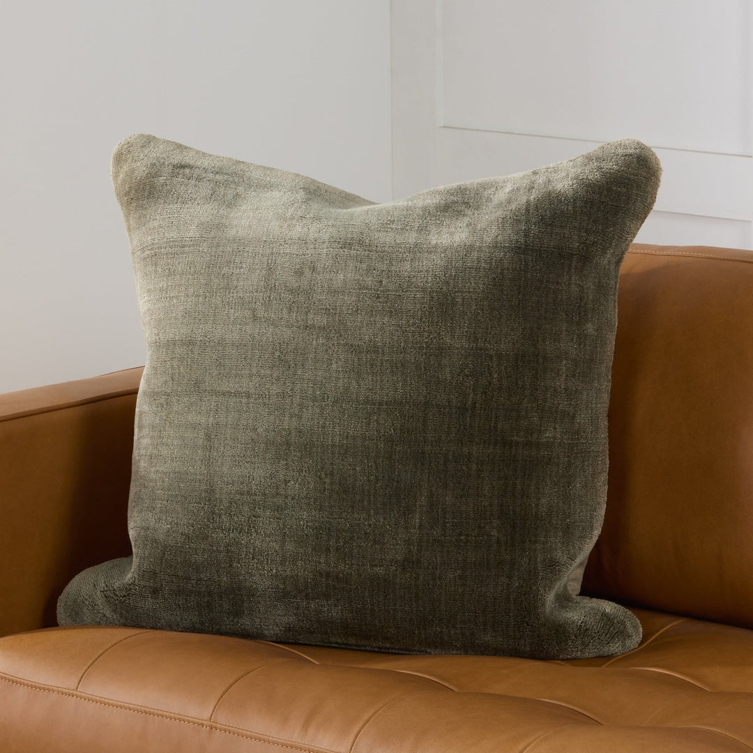 Jaipur Living Illumine Solid Taupe Down Pillow (20"X20")