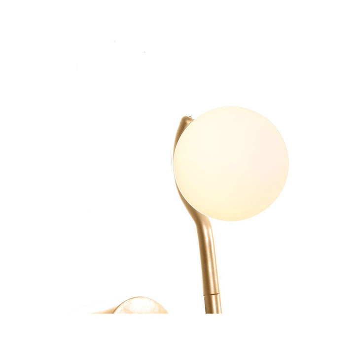 Wall Lighting Pluto Wall Lamp White Glass Brass Powder Coated Frame
