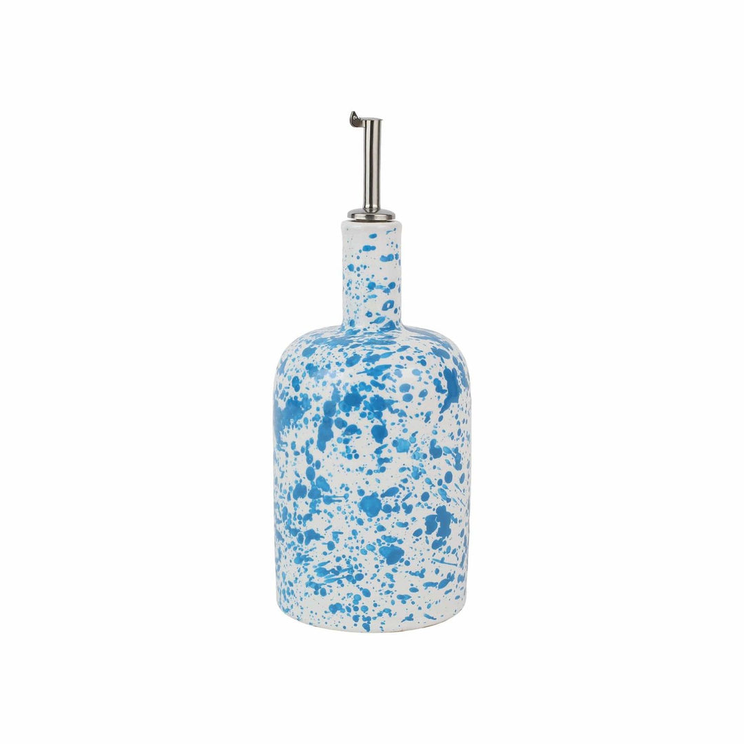 Amalfitana Splatter Olive Oil Bottle - Aqua