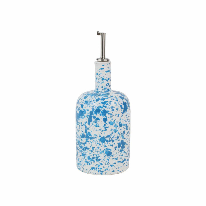 Amalfitana Splatter Olive Oil Bottle - Aqua