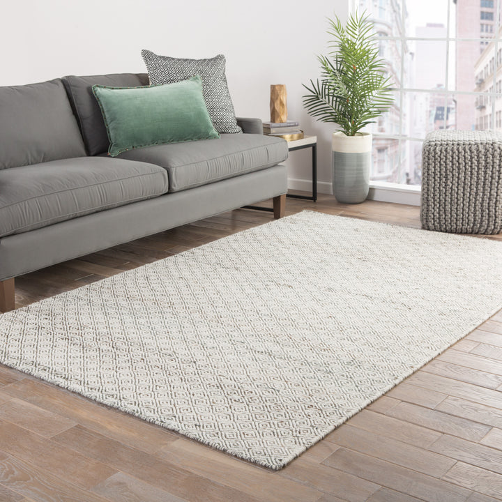 Jaipur Living Wales Natural Geometric Tan/ White Area Rug (5'X8')