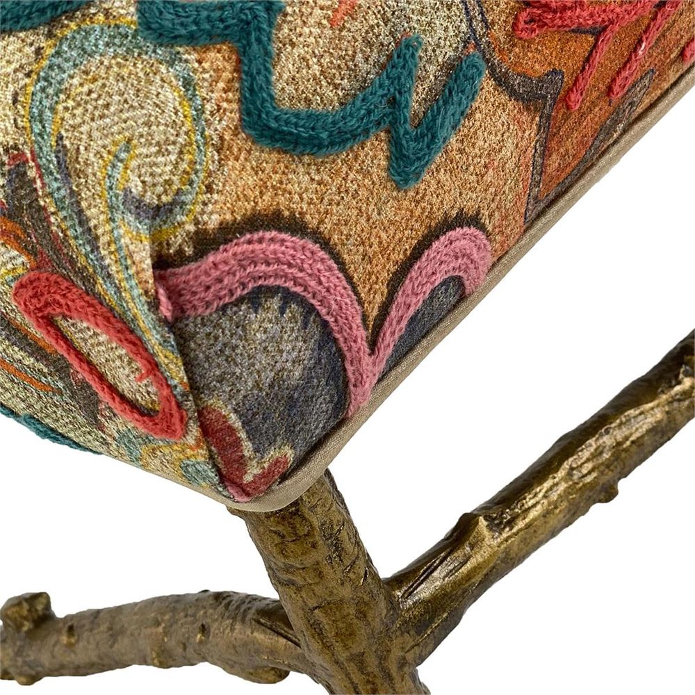 Stools & Ottomans Branch-Style Base Ottoman - Silver,White