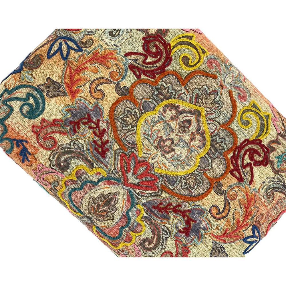 Branch-Style Base Ottoman - Silver,White