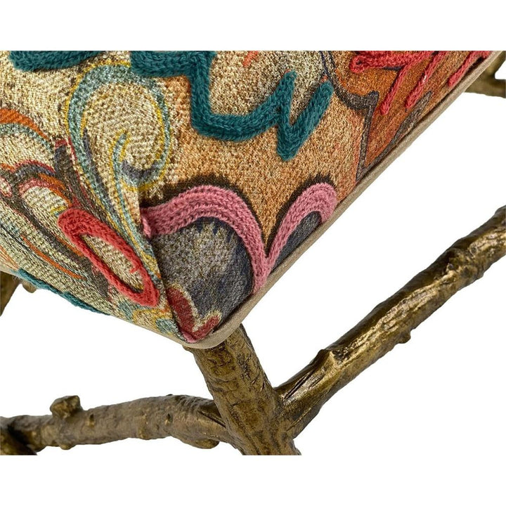 Stools & Ottomans Branch-Style Base Ottoman - Silver,White