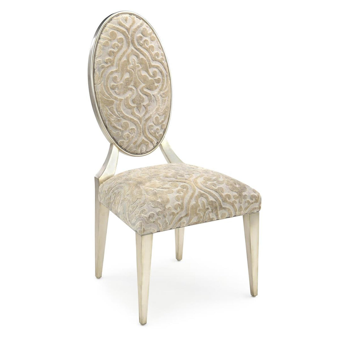 Elara Side Chair - Brown,Silver