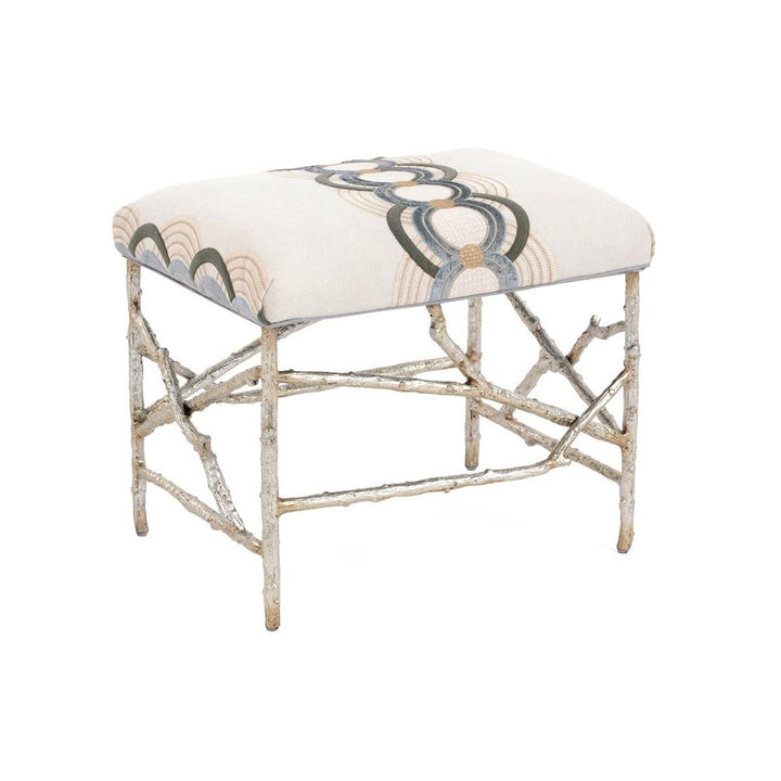 Stools & Ottomans Branch-Style Base Ottoman - Silver,White