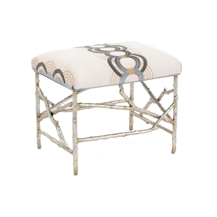 Stools & Ottomans Branch-Style Base Ottoman - Silver,White