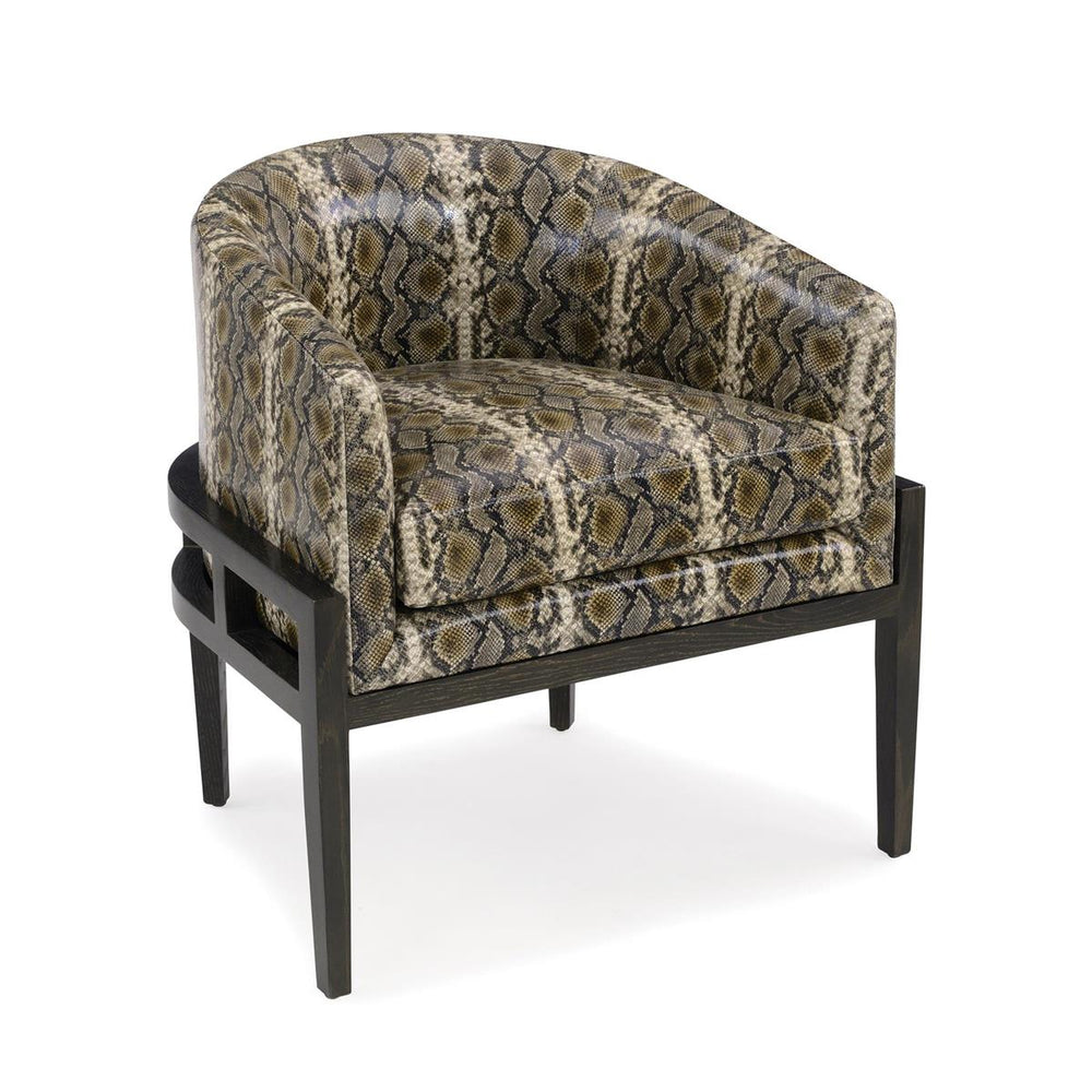 St. Lucie Occasional Chair-John Richard-JR-AMF-1544V150-2183-AS-Lounge ChairsViper Print Faux Leather-2-France and Son