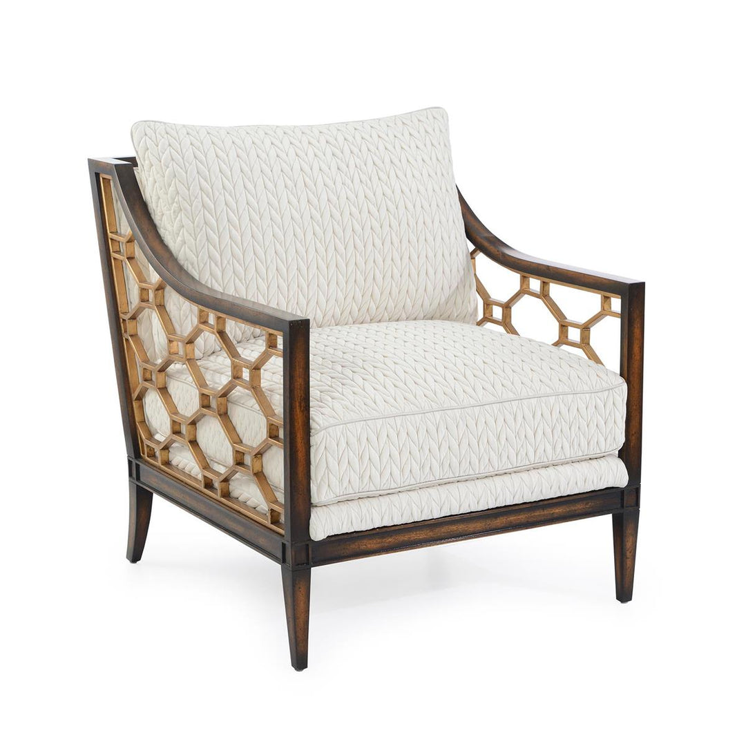 Camden Place Lounge Chair - Gold,White