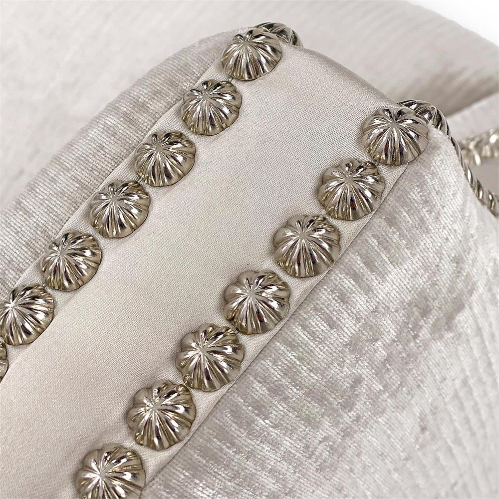 Lounge Chairs Bel Air Armchair- 2164 - Grey,Off White,Silver