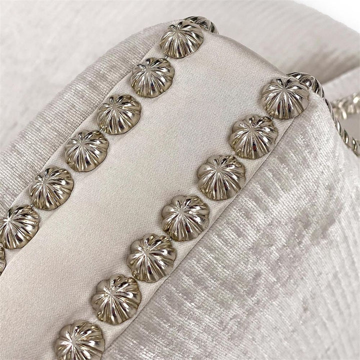 Lounge Chairs Bel Air Armchair- 2164 - Grey,Off White,Silver