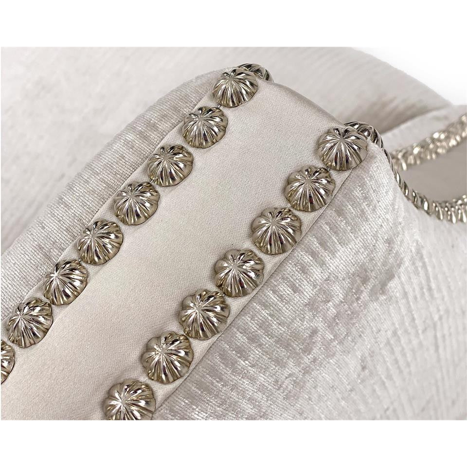 Bel Air Armchair- 2164 - Grey,Off White,Silver