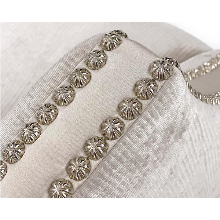 Bel Air Armchair- 2164 - Grey,Off White,Silver