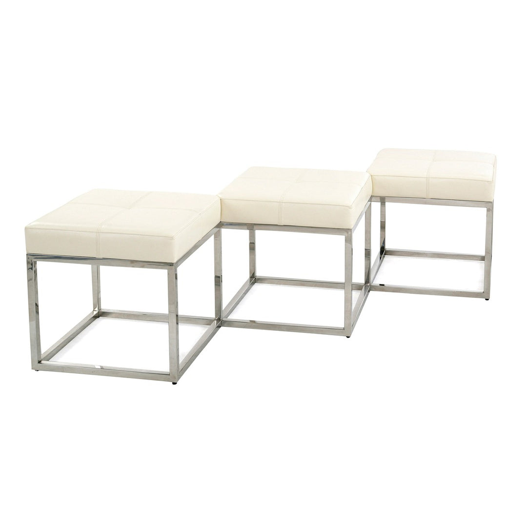 Ashby Bench - White - Steel