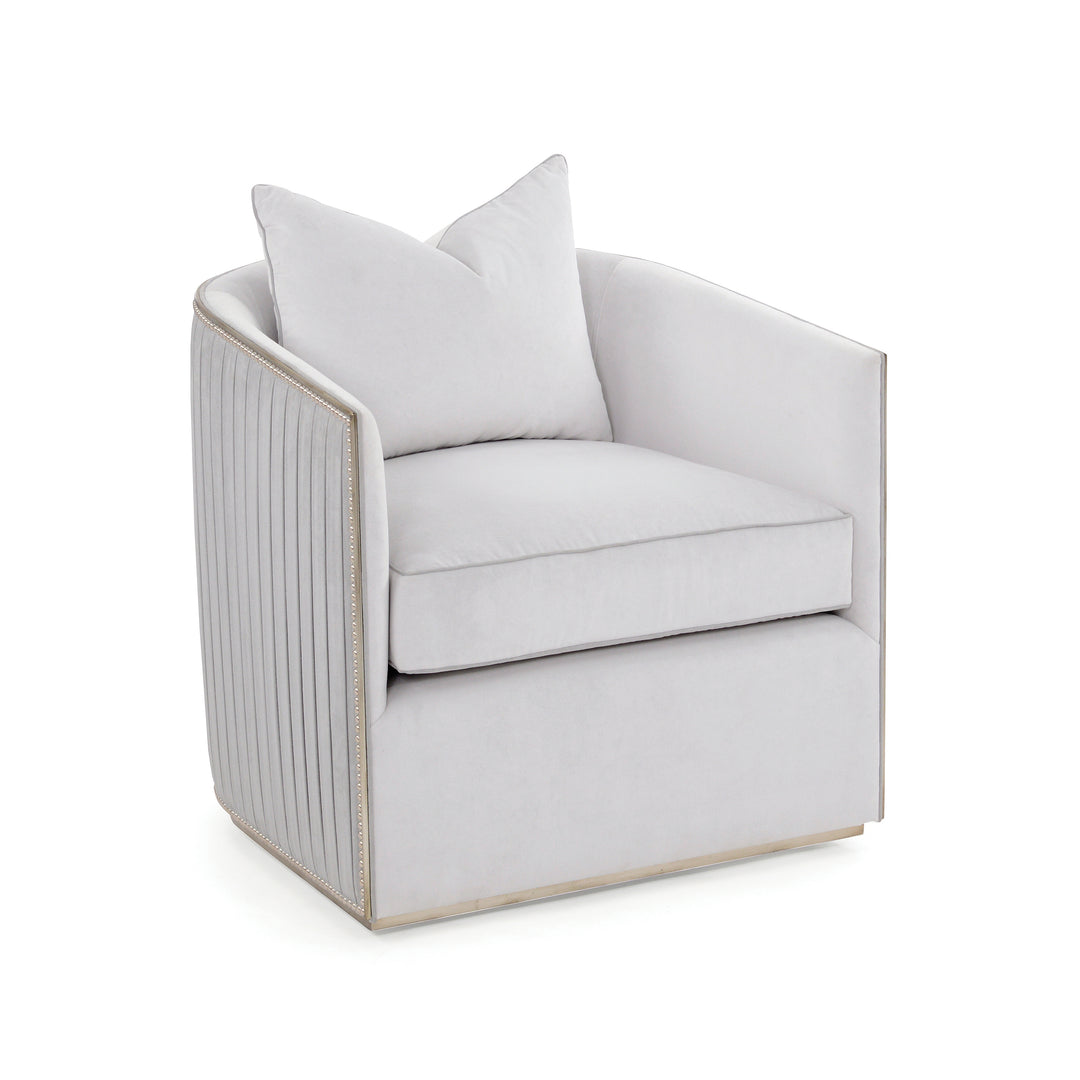 Glamorous Swivel Chair- 2205 - Silver