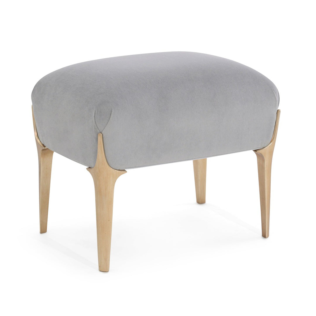 Verona Ottoman - Blue - Beech Wood