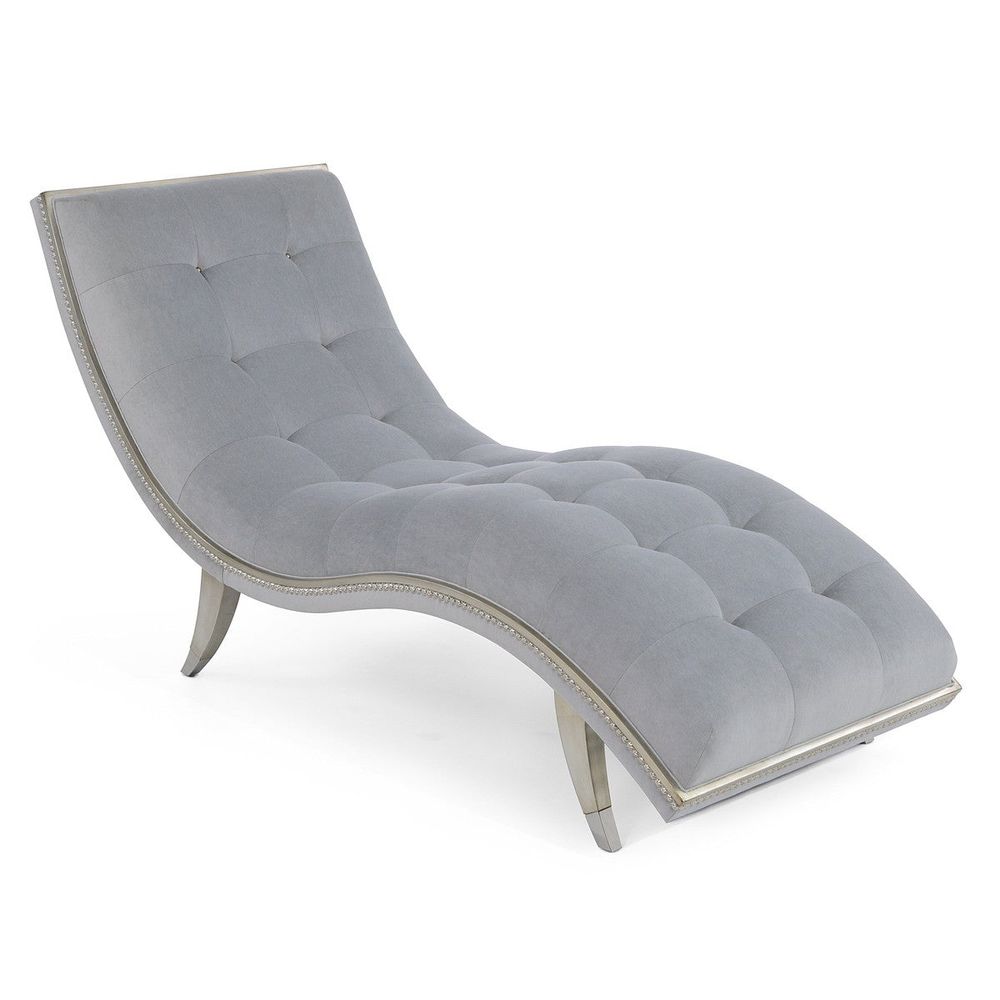 Chaise Lounges & Daybeds Hudson Chaise- 2207 - Blue, Silver
