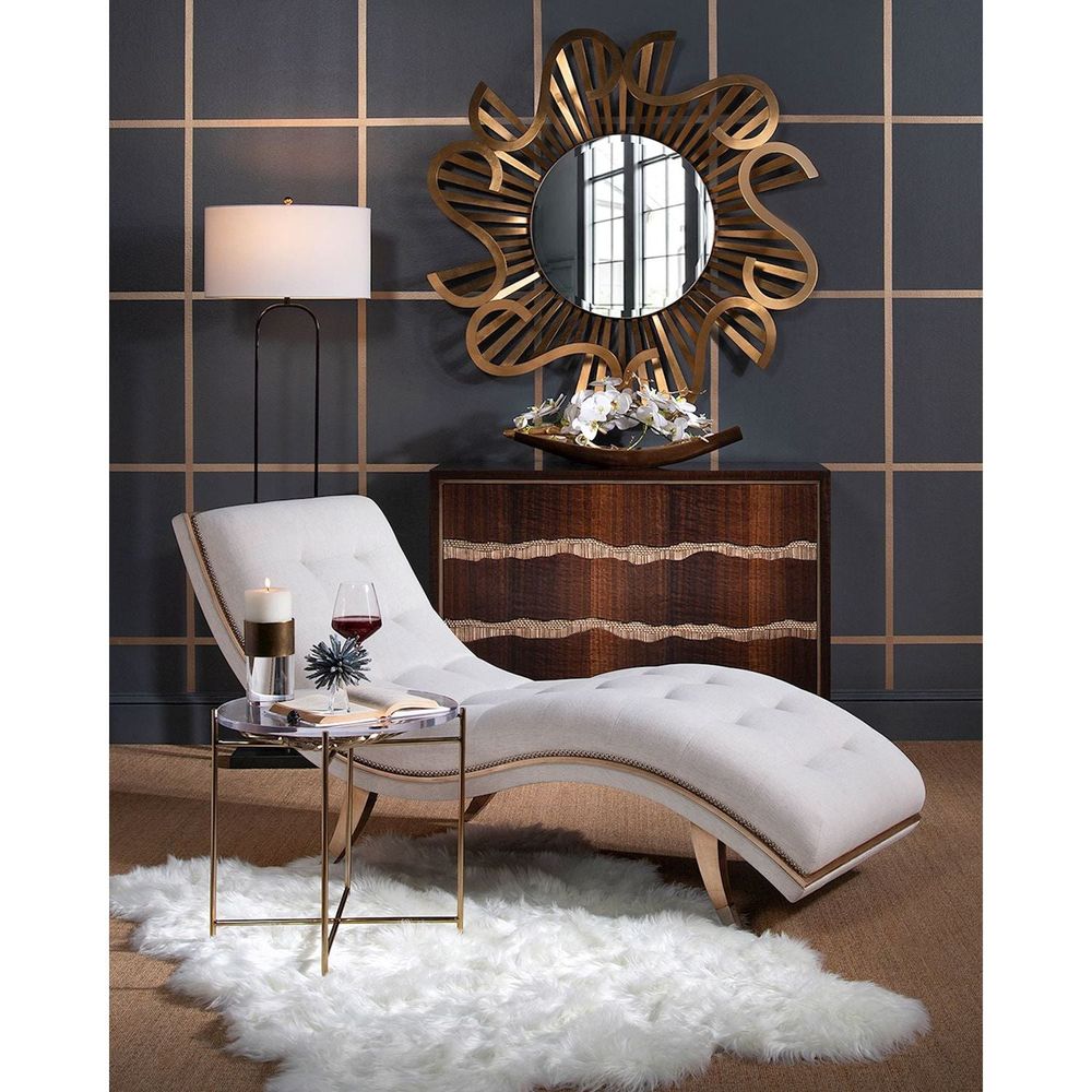 Chaise Lounges & Daybeds Hudson Chaise - Natural, Silver, White