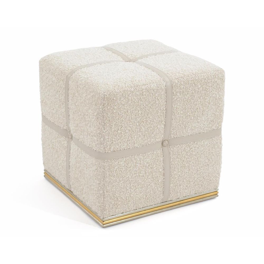 Stools & Ottomans Steamer Trunk Ottoman - Silver