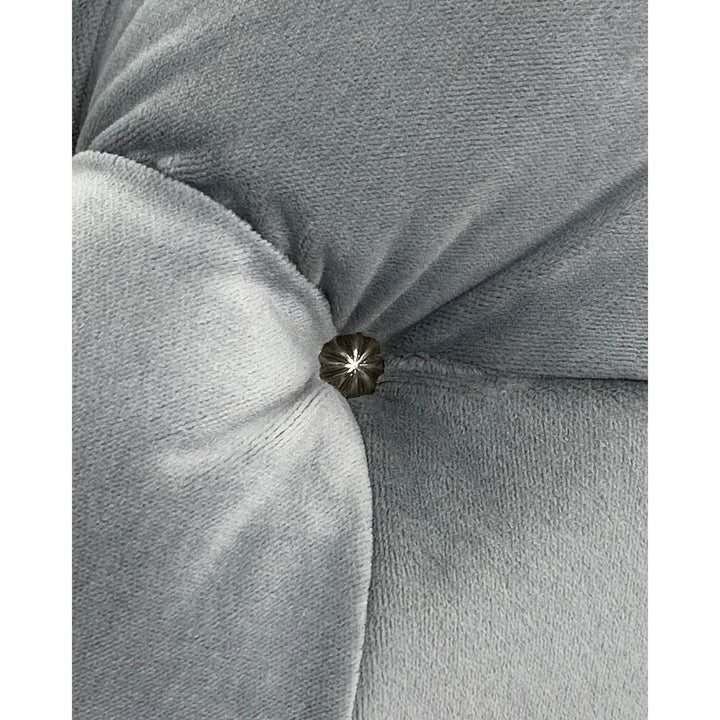 Stools & Ottomans Hayworth Cocktail Ottoman - Grey, Brass