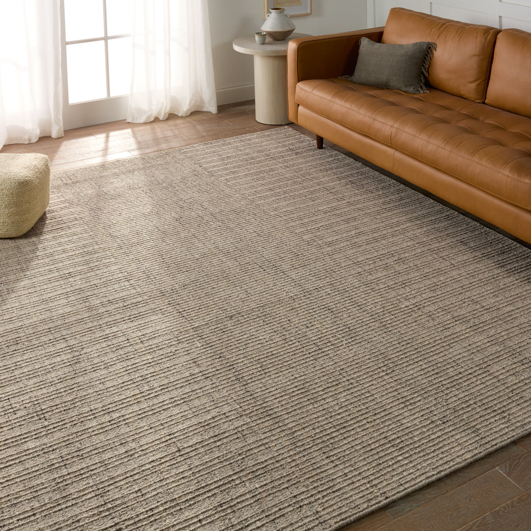 Jaipur Living Vidalia Handmade Striped Gray/ Cream Area Rug (8'X10')