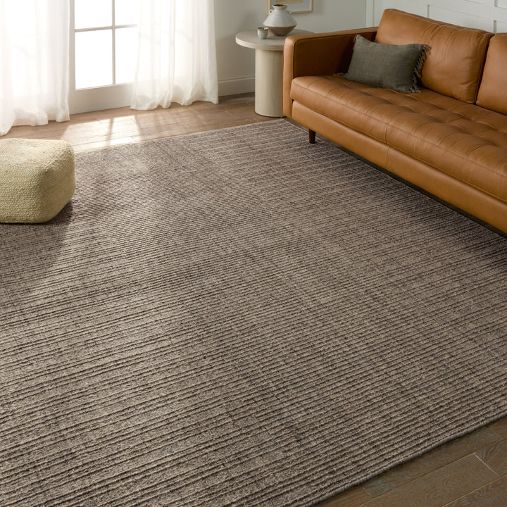 Jaipur Living Vidalia Handmade Striped Brown/ Taupe Area Rug (8'X10')