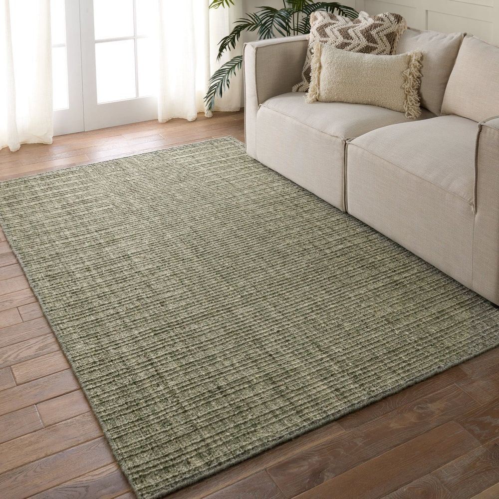 Rugs Sidonia Handmade Solid Green Area Rug (8'X10')