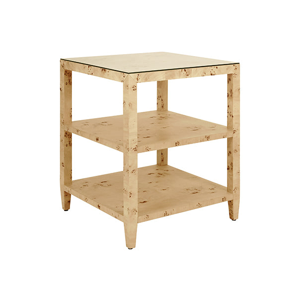 Amie Three Tier Square Side Table