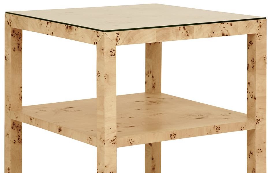 Amie Three Tier Square Side Table