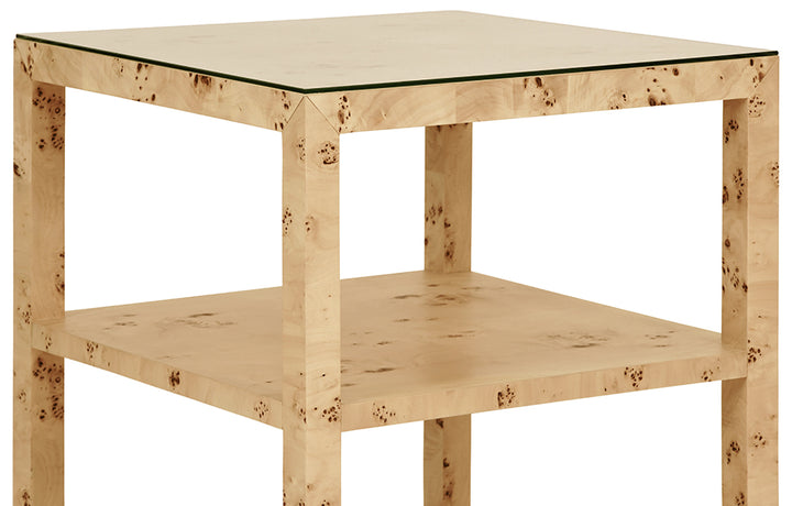 Amie Three Tier Square Side Table