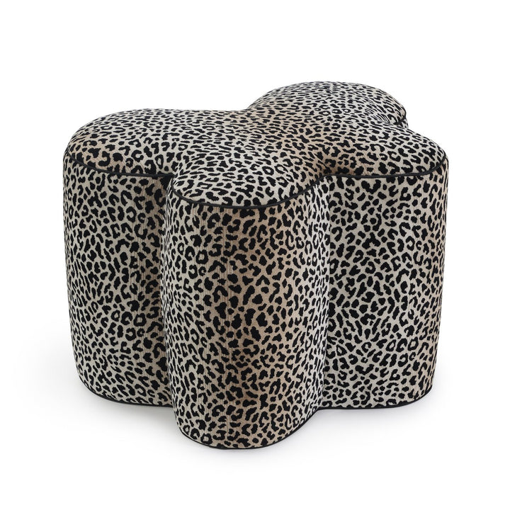 Verano Small Ottoman - Black - Poplar Wood