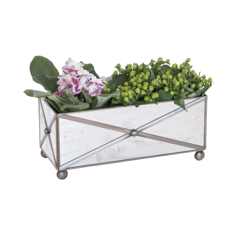 Indoor Planters Amt - Rect Ant Mirror Planter 12 X 5
