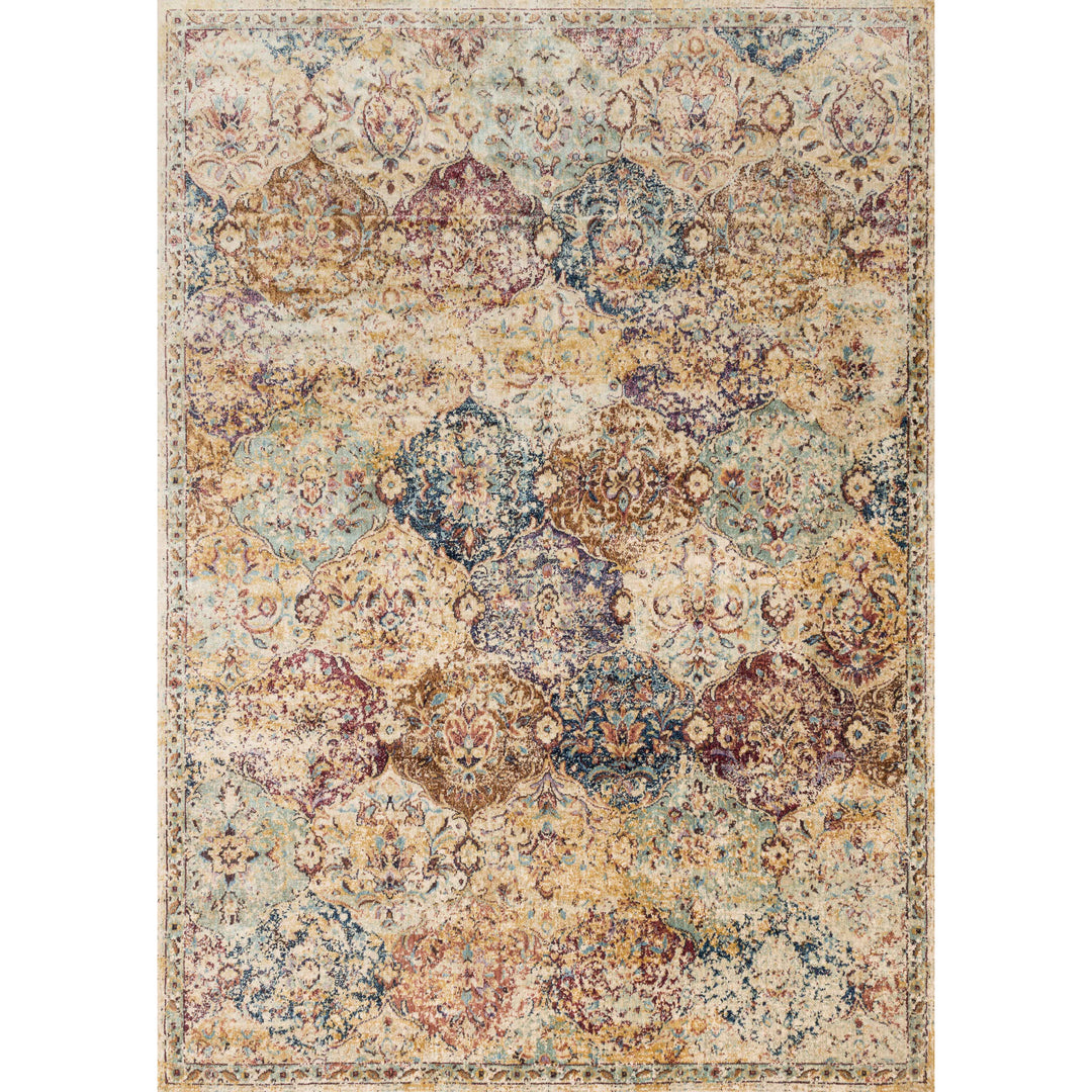 Loloi Anastasia Ivory / Multi 5'-3" x 5'-3" Round Area Rug