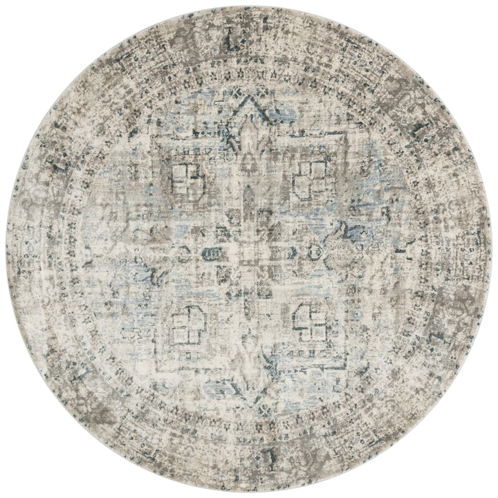 Loloi Anastasia Blue / Slate 5'-3" x 5'-3" Round Area Rug