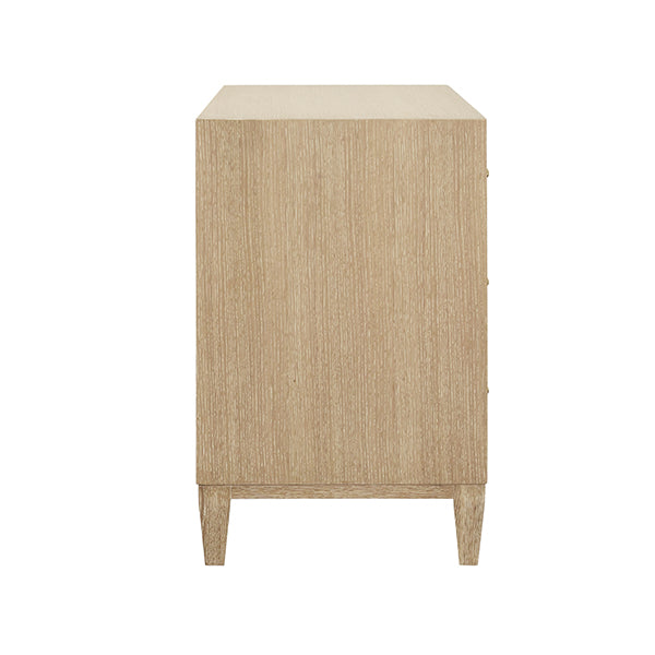 Four Drawer Chest With Fluted Detail In Cerused Oak