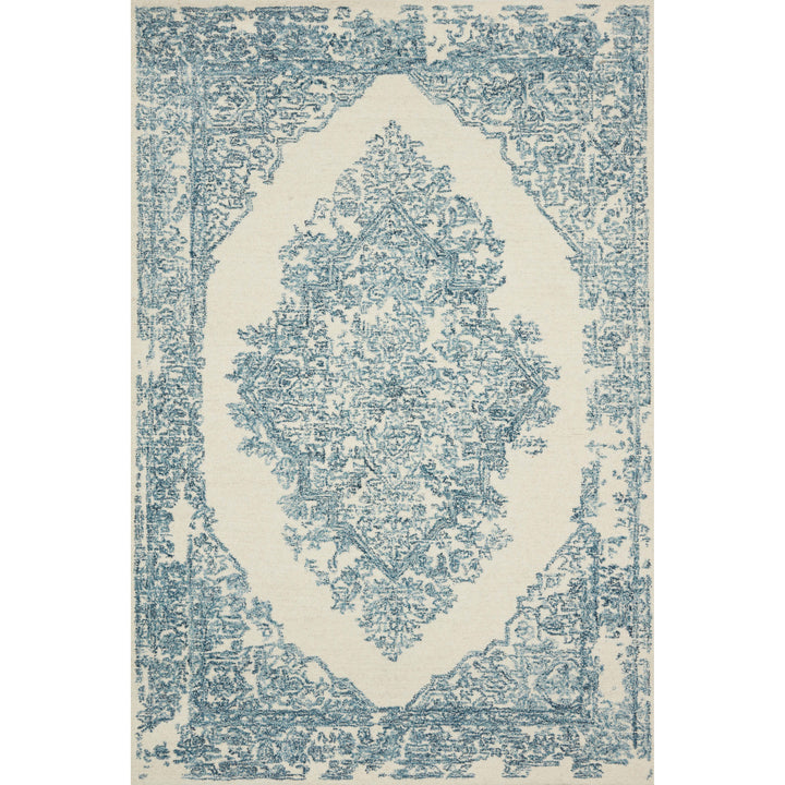 Magnolia Home By Joanna Gaines x Loloi Annie White / Blue 2'-3" x 3'-9" Accent Rug