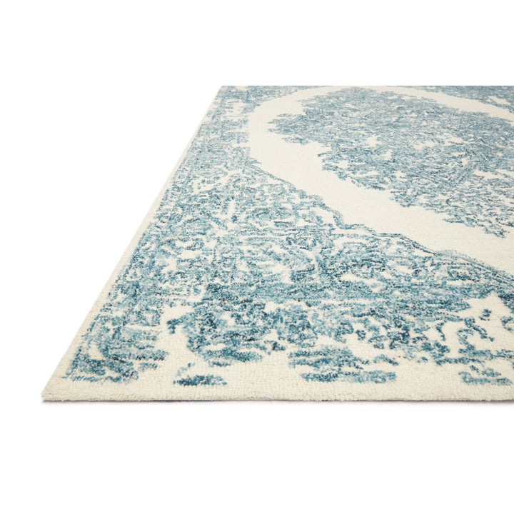 Magnolia Home By Joanna Gaines x Loloi Annie White / Blue 2'-3" x 3'-9" Accent Rug