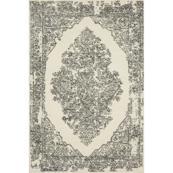 Magnolia Home By Joanna Gaines x Loloi Annie White / Black 18" x 18" Sample Rug