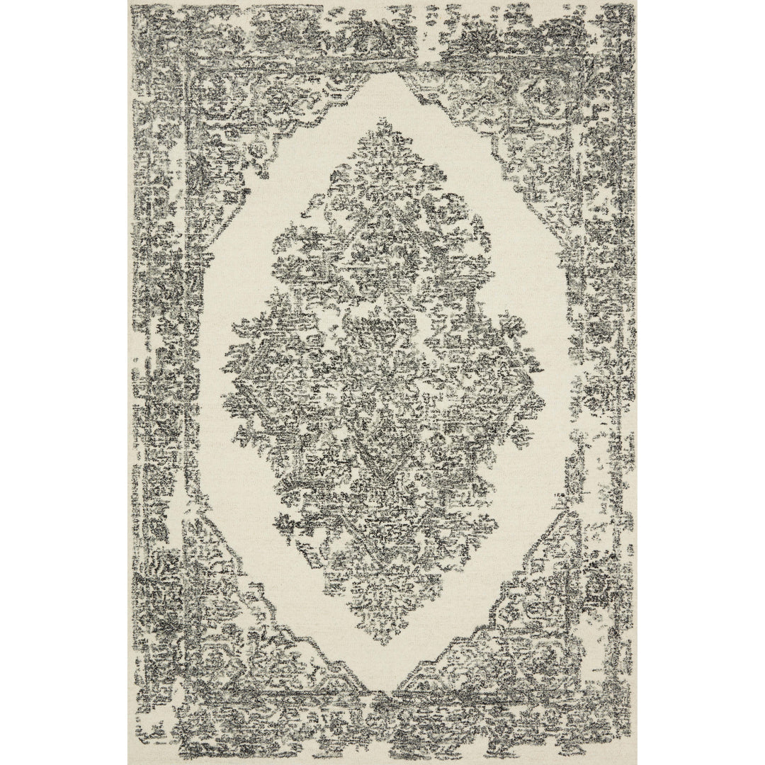 Magnolia Home By Joanna Gaines x Loloi Annie White / Black 2'-6" x 7'-6" Runner Rug