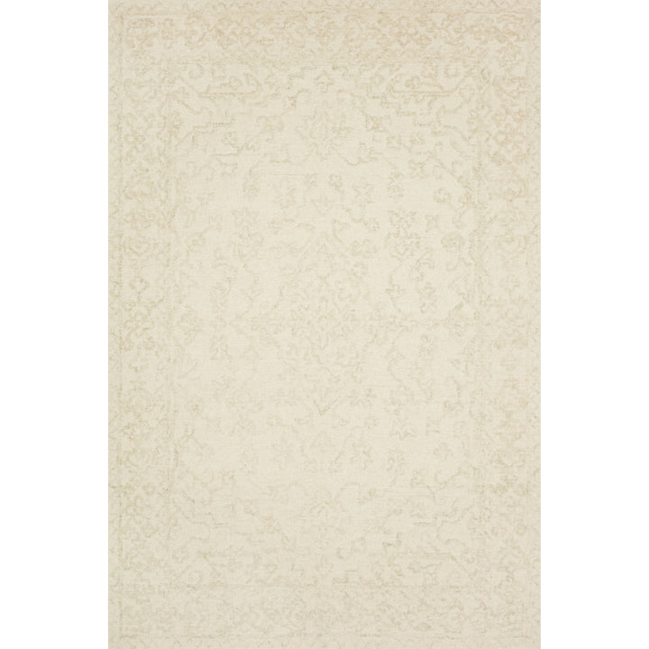 Magnolia Home By Joanna Gaines x Loloi Annie White / Lt Grey 18" x 18" Sample Rug