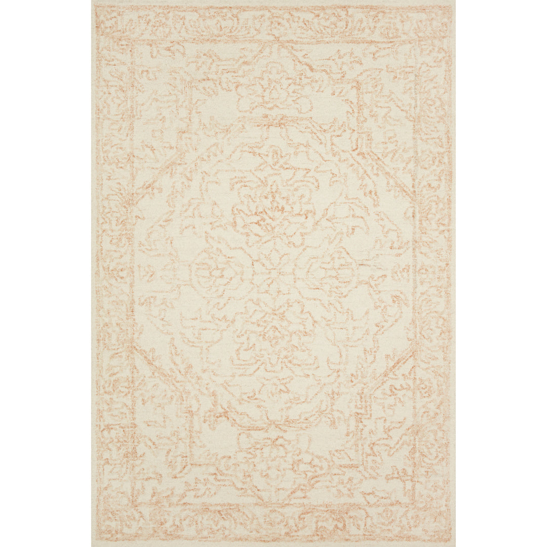 Magnolia Home By Joanna Gaines x Loloi Annie White / Pink 18" x 18" Sample Rug