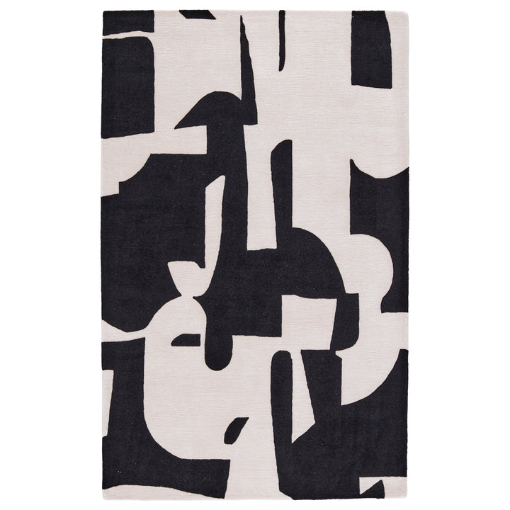 Jaipur Living Noverre Handmade Abstract Black/ Cream Area Rug (6'X9')