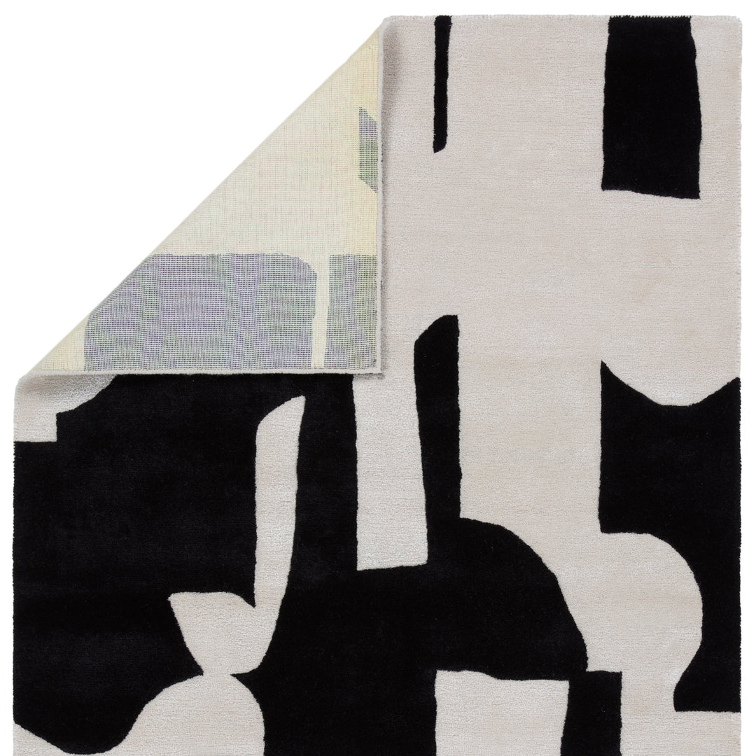 Jaipur Living Noverre Handmade Abstract Black/ Cream Area Rug (10'X14')