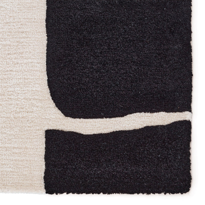 Jaipur Living Noverre Handmade Abstract Black/ Cream Area Rug (6'X9')